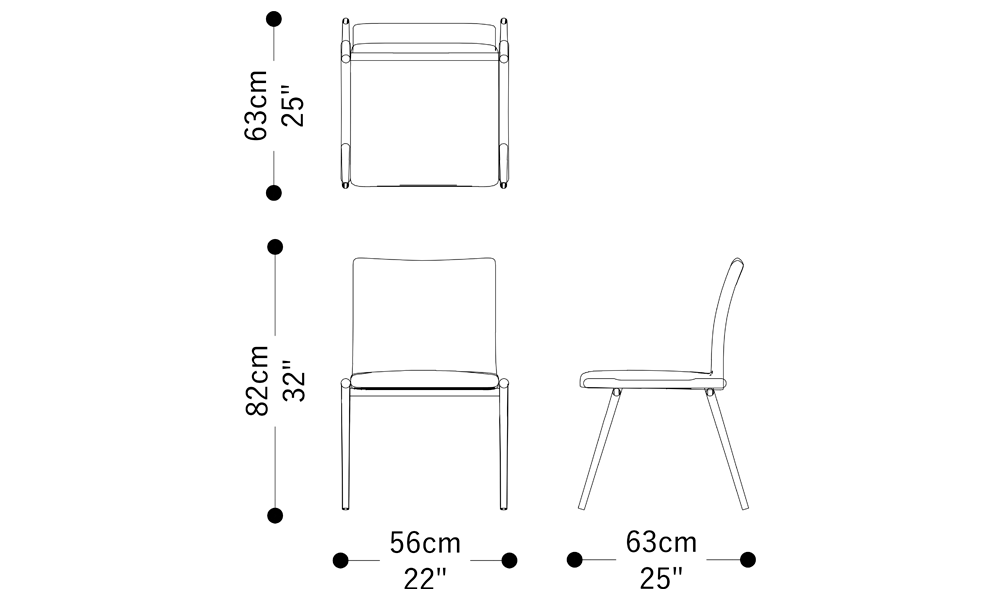 Image of the main dimensions of the product